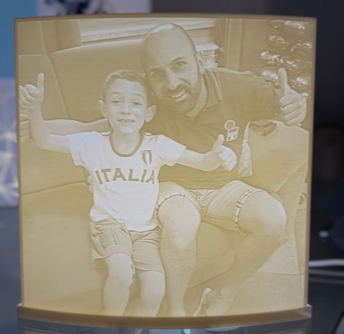 Esempio litofania illuminata personalizzata ErmannoTech