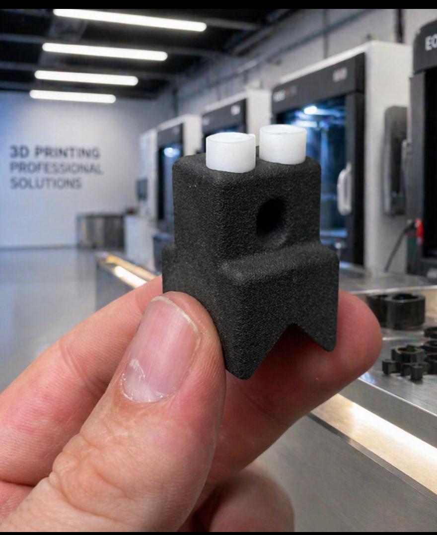 Dettaglio stampa 3D tecnologia SLS / MJF